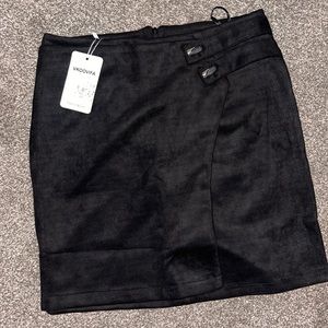 Black velvet skirt